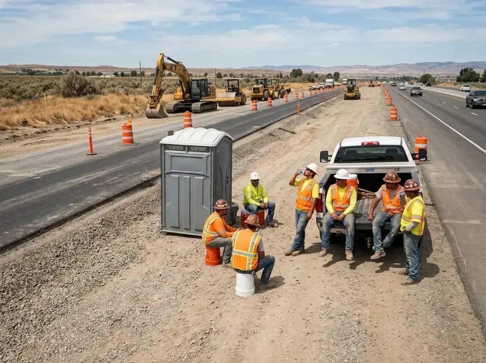 highway-road-construction-crew-007 — frequently asked questions, Porta Potty and Restroom Rentals in Weiser, ID